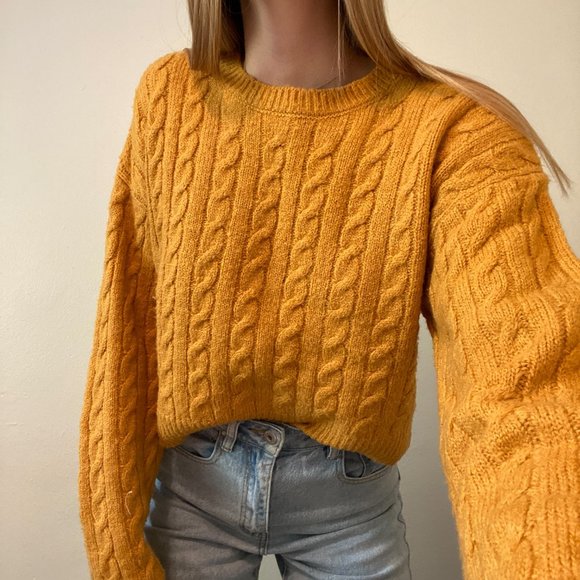 Mustard Yellow Knit Sweater - Picture 1 of 3